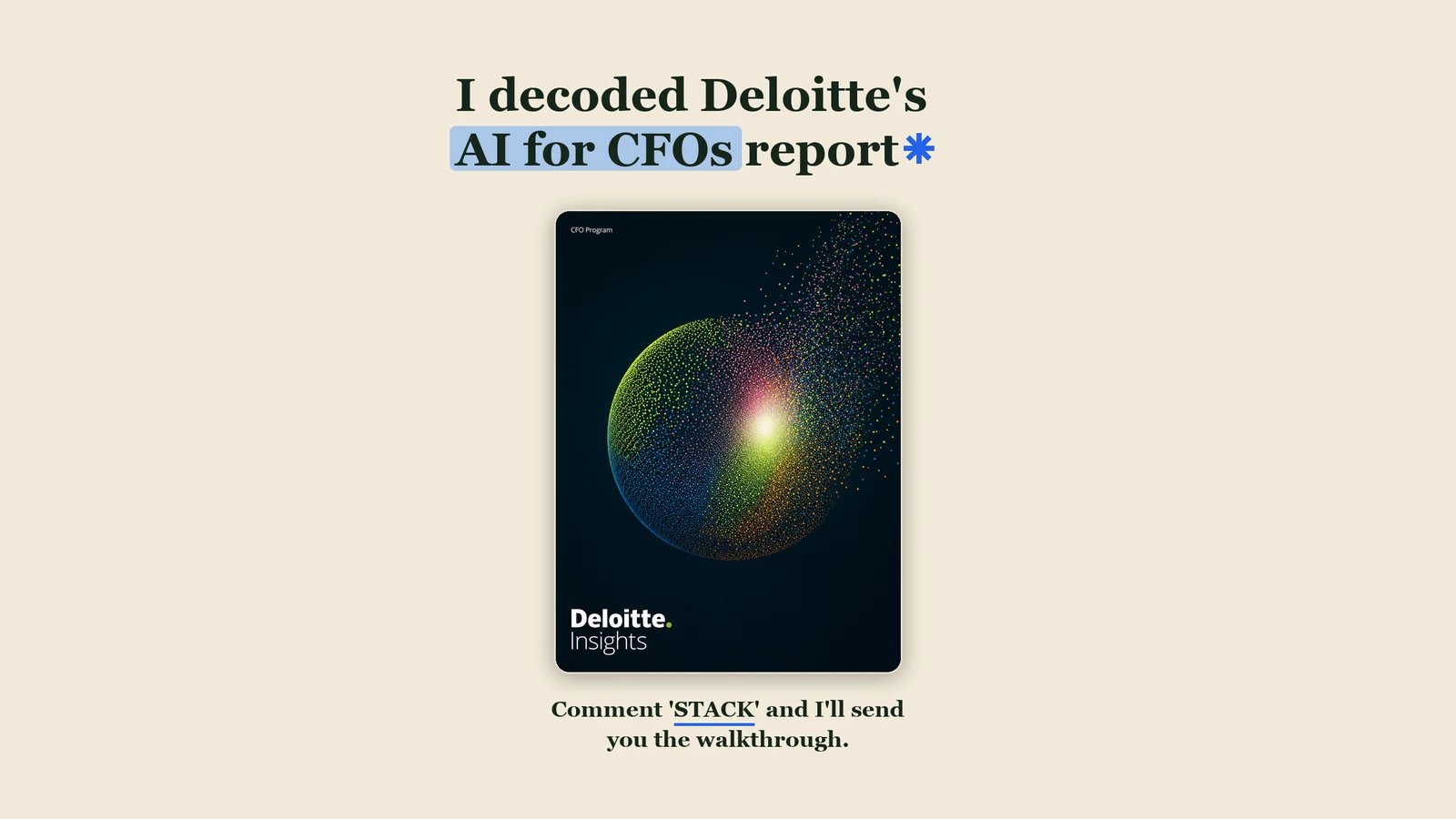 Deloitte AI for finance report, rebuilt as four prompts